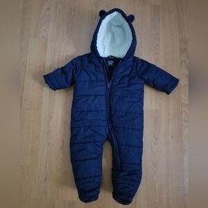 Navy Blue Kids One Piece Snowsuit